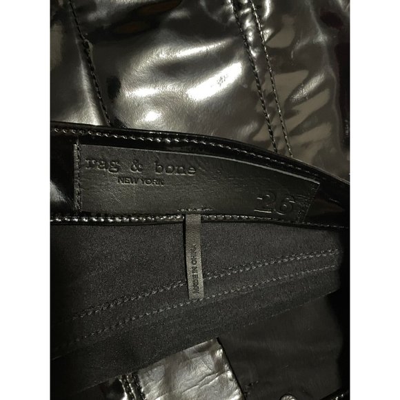 rag & bone Black Patent Leather Pants - Picture 3 of 5